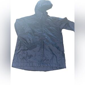 Lands End Navy Packable Rain Jacket
